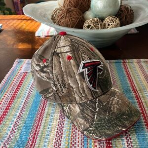 Camouflage Realtree Falcons Cap with Red Accents